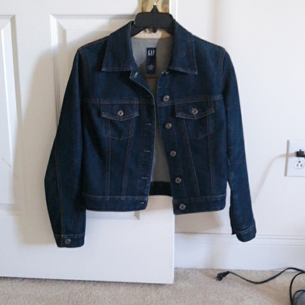 Gap dark blue denim jean jacket xs